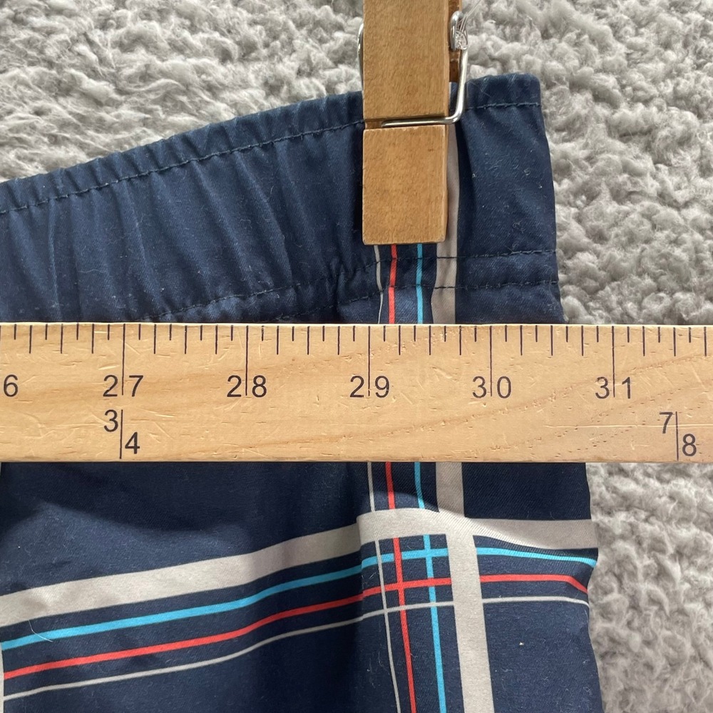True Nation Board Short Women 6XL Navy Plaid Swim Trunks Cargo Pocket Big & Tall - Picture 3 of 11